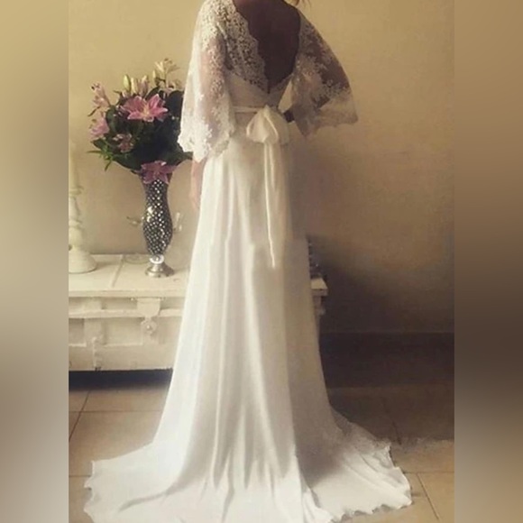 Ivory Wedding Dress, Sz 8- runs small, probably a small sz 6, Brand new! - Picture 2 of 7